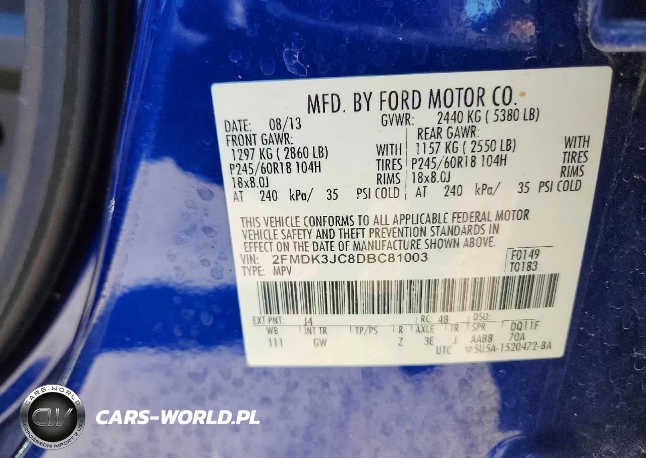 2013 Ford Edge Sel VIN:2FMDK3JC8DBC81003 - 13