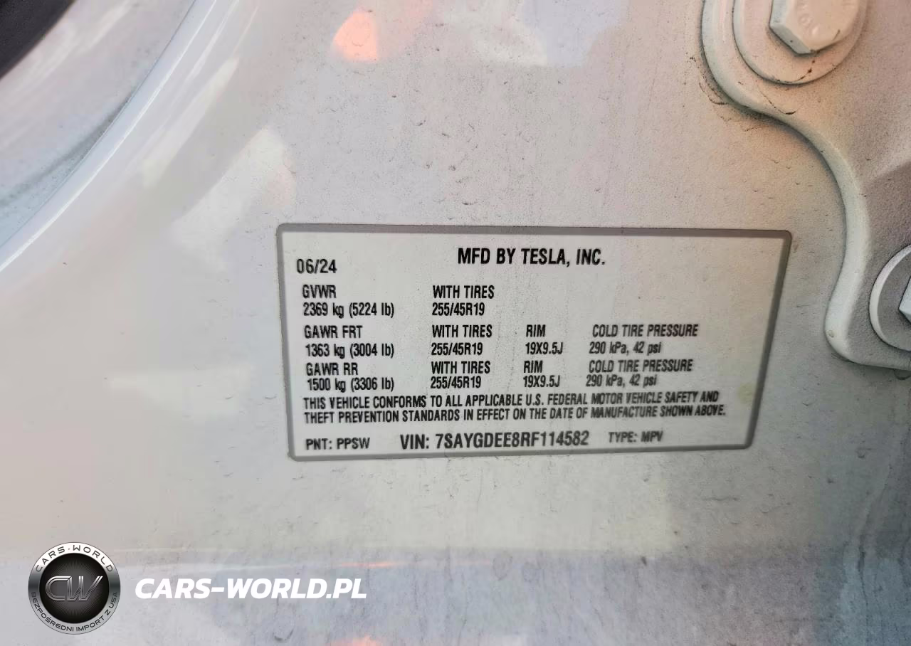 2024 Tesla Model Y VIN:7SAYGDEE8RF114582 - 12