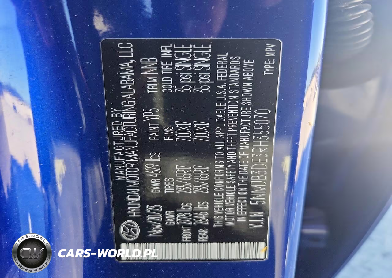 2024 Hyundai Tucson Sel VIN:5NMJB3DE3RH355070 - 13