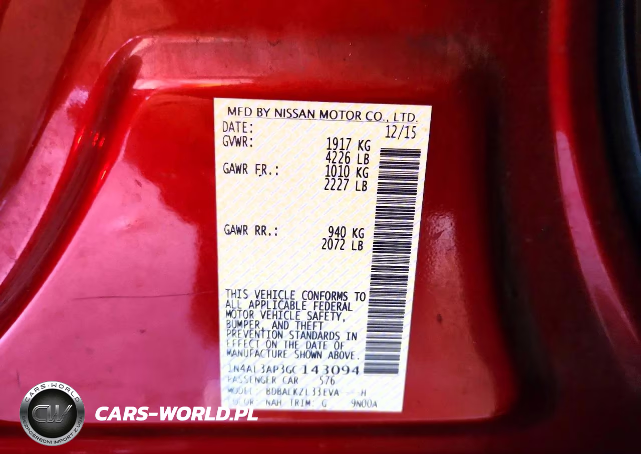 2016 Nissan Altima 2.5 Sv VIN:1N4AL3AP3GC143094 - 12