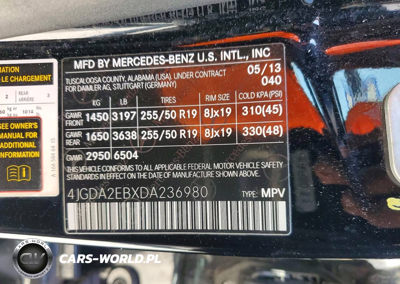 2013 Mercedes-Benz Ml 350 Bluetec VIN:4JGDA2EBXDA236980 - 13