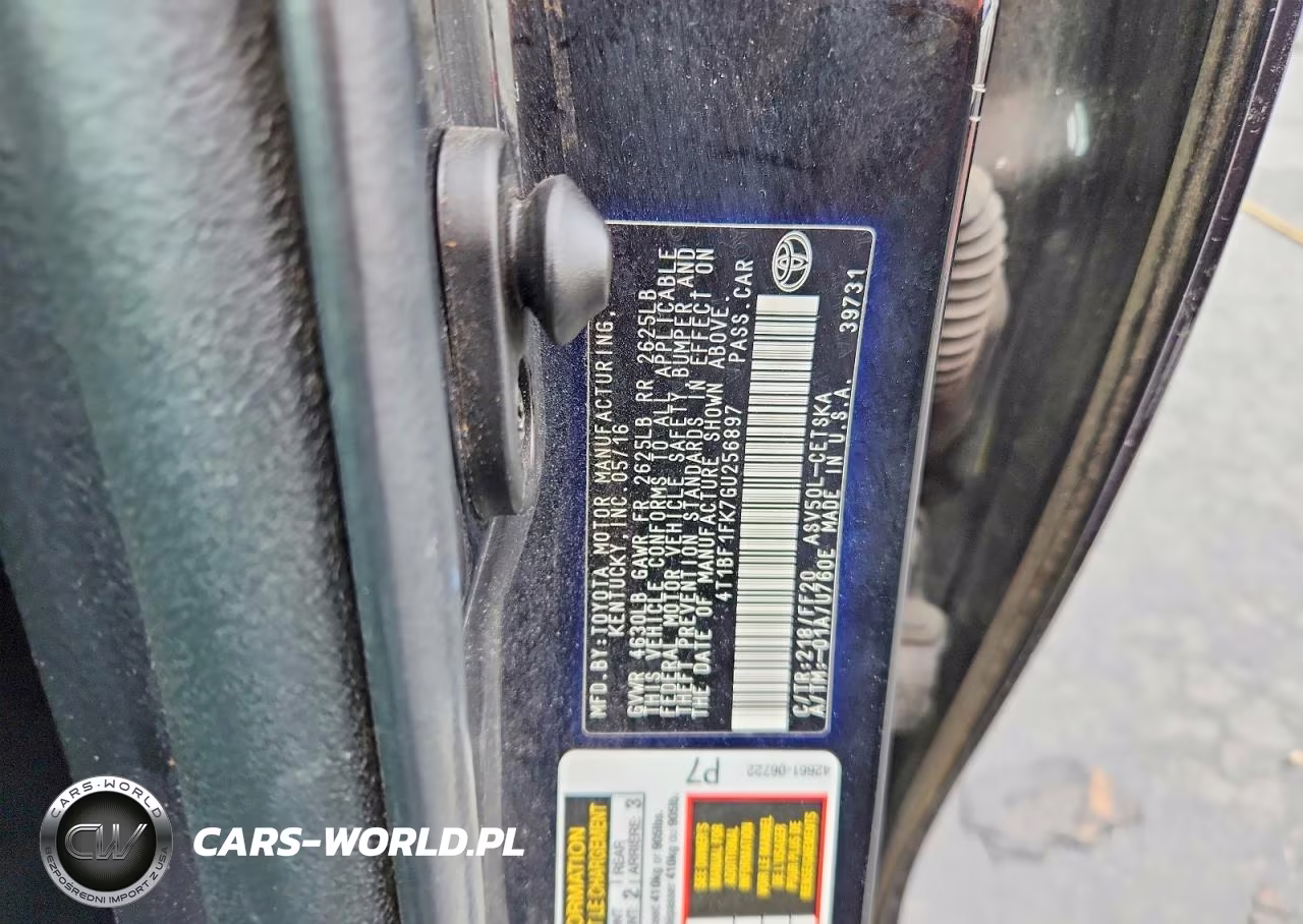 2016 Toyota Camry Se VIN:4T1BF1FK7GU256897 - 12