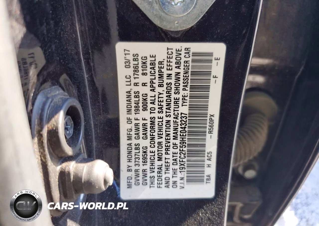 2017 Honda Civic Lx VIN:19XFC2F59HE043237 - 12