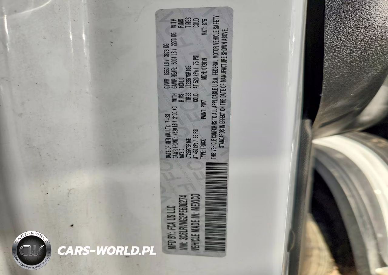 2023 Ram Promaster 1500 1500 Standard VIN:3C6LRVNG2PE600274 - 14
