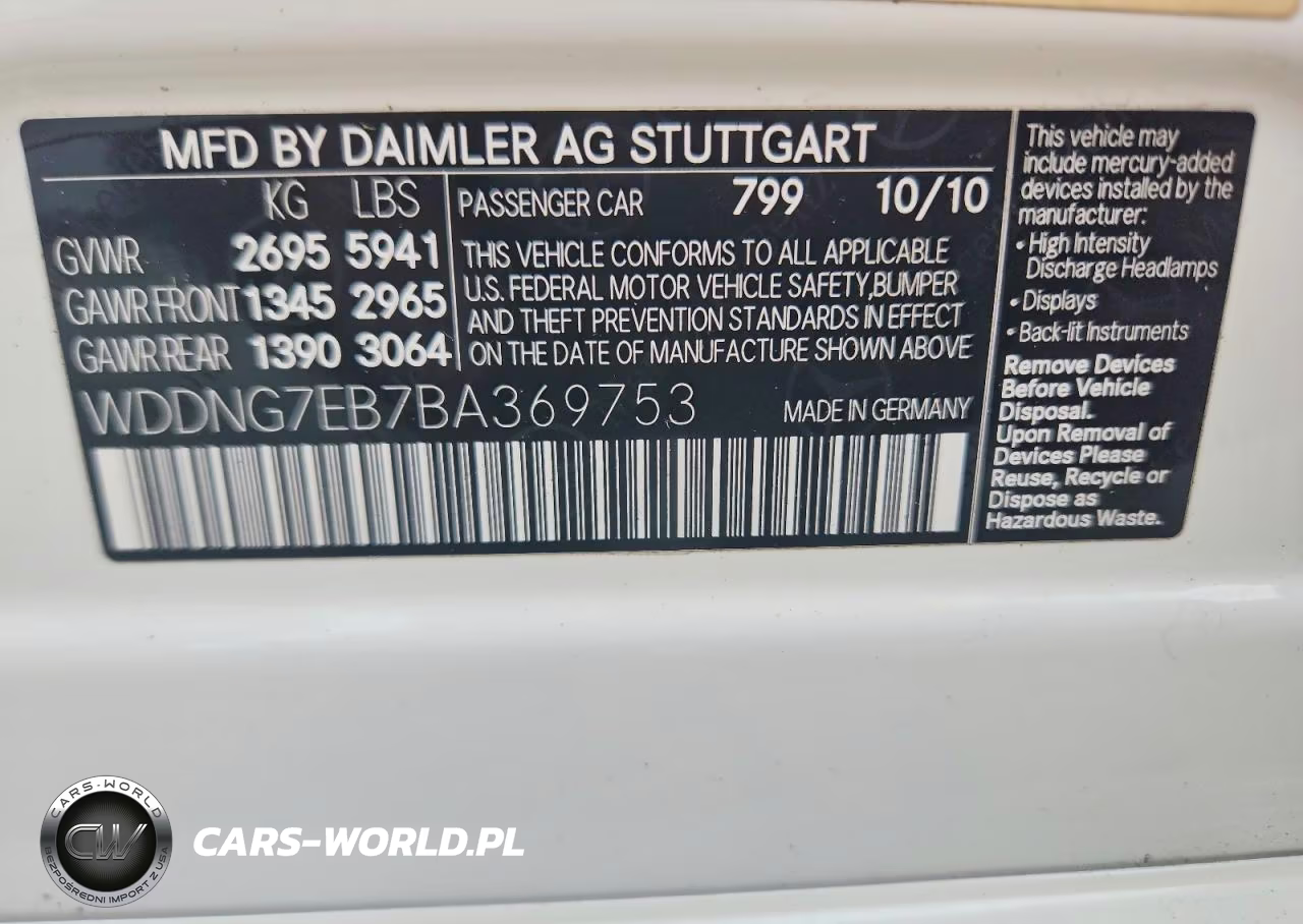 2011 Mercedes-Benz S 63 Amg VIN:WDDNG7EB7BA369753 - 12