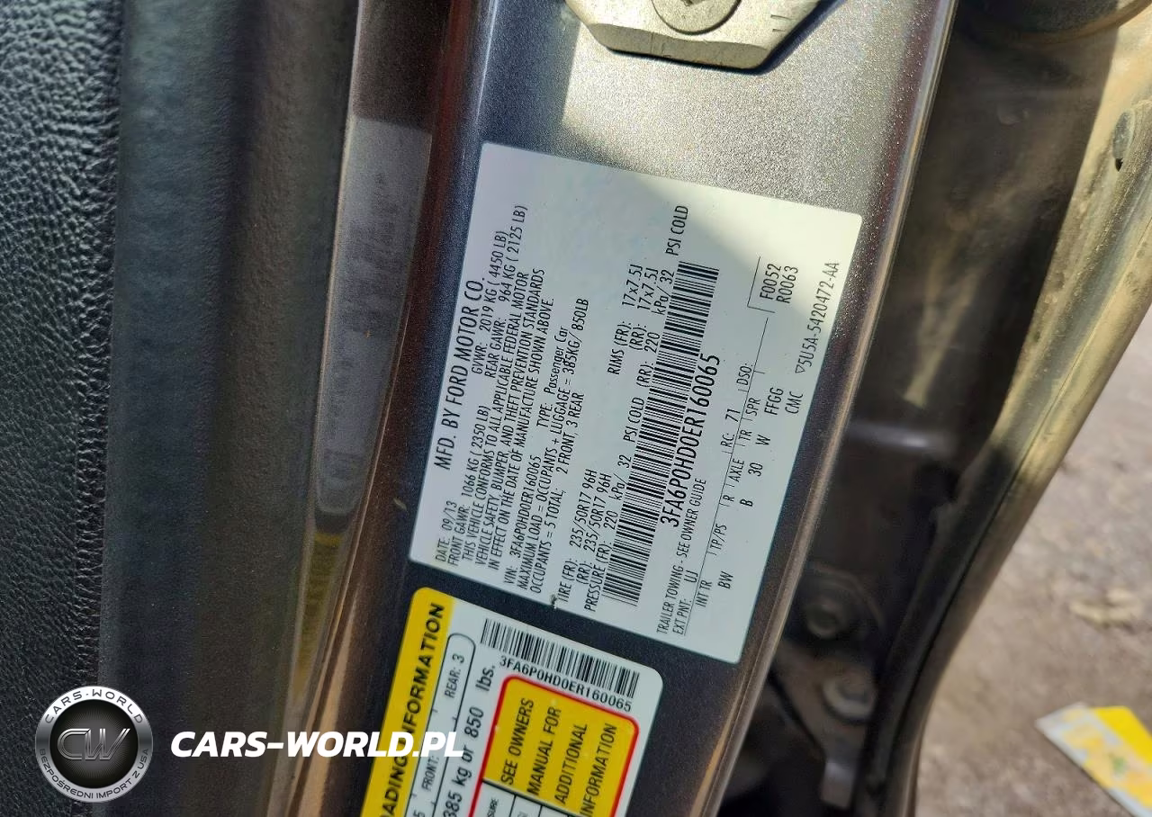 2014 Ford Fusion Se VIN:3FA6P0HD0ER160065 - 12