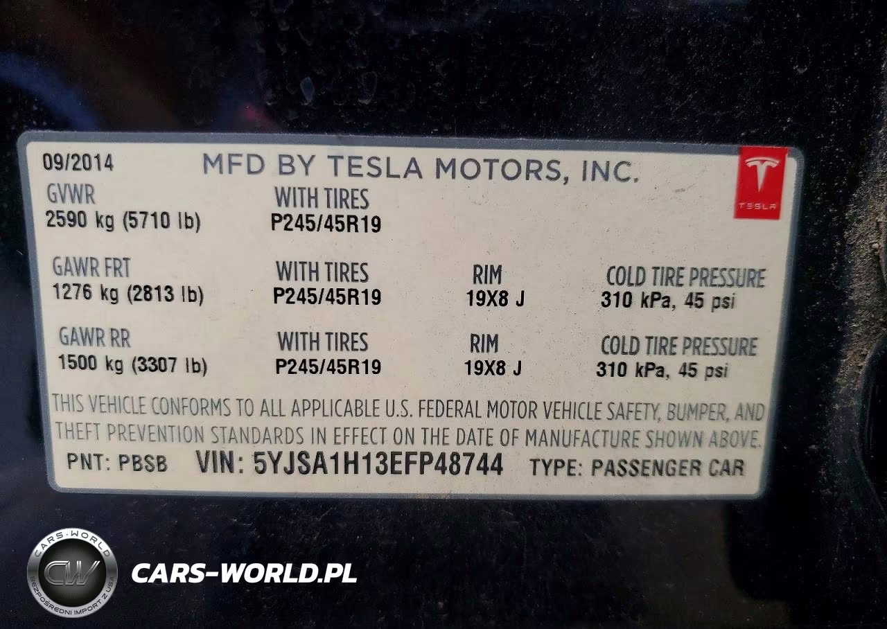 2014 Tesla Model S VIN:5YJSA1H13EFP48744 - 12