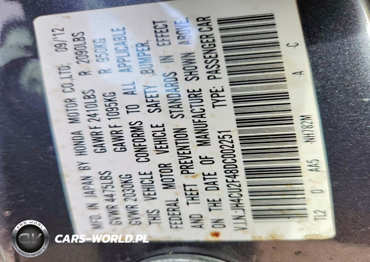 2013 Acura Tsx VIN:JH4CU2F48DC002251 - 12