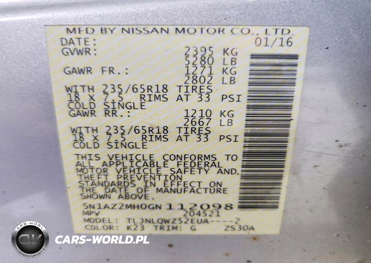 2016 Nissan Murano Sv VIN:5N1AZ2MH0GN112098 - 13