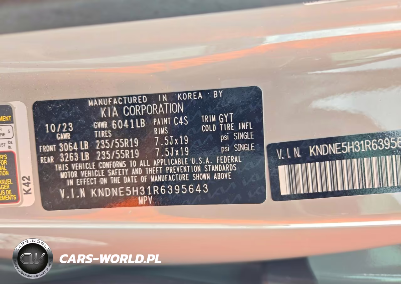 2024 Kia Carnival Sx Prestige VIN:KNDNE5H31R6395643 - 14