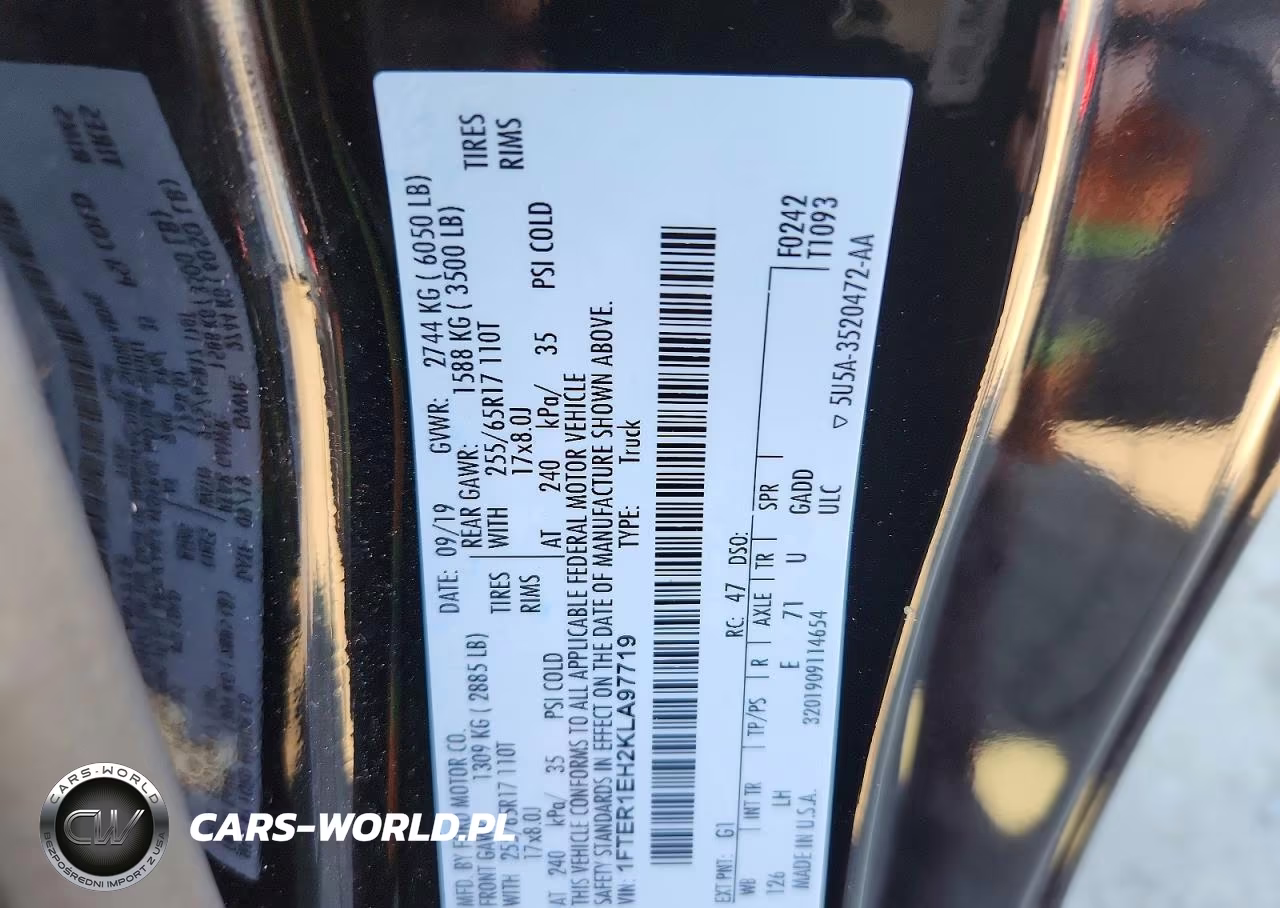 2019 Ford Ranger Xl VIN:1FTER1EH2KLA97719 - 12