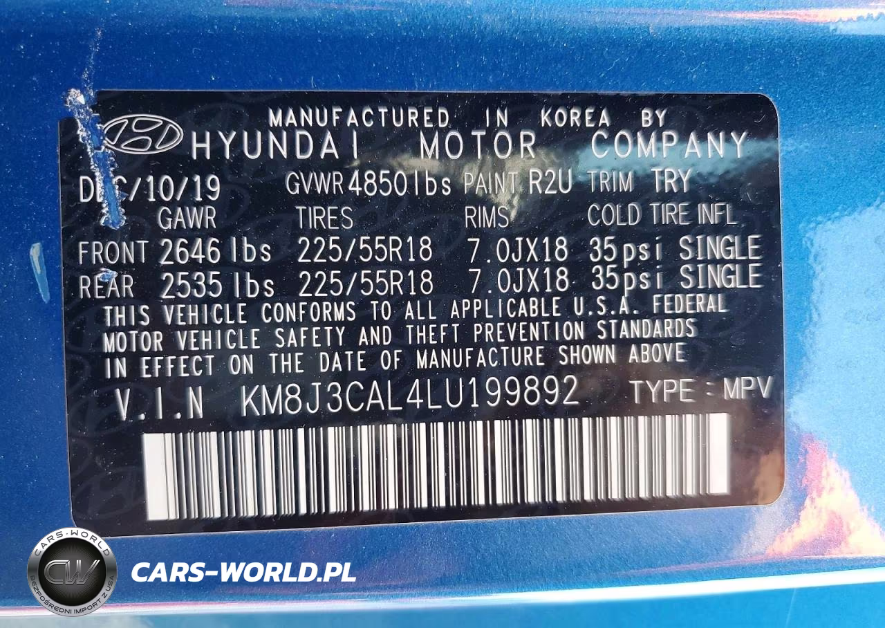 2020 Hyundai Tucson Limited VIN:KM8J3CAL4LU199892 - 13
