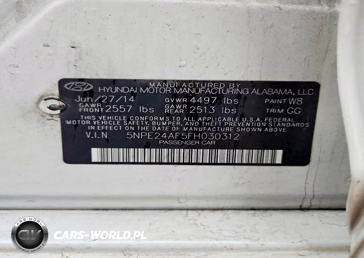 2015 Hyundai Sonata Se VIN:5NPE24AF5FH030312 - 12