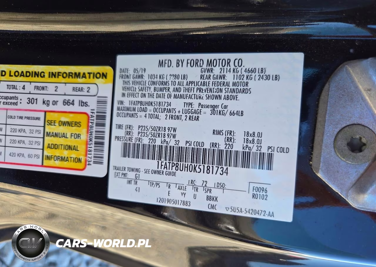 2019 Ford Mustang VIN:1FATP8UH0K5181734 - 12