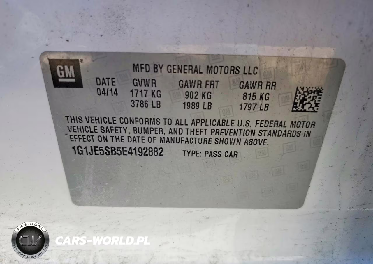 2014 Chevrolet Sonic Ltz VIN:1G1JE5SB5E4192882 - 12
