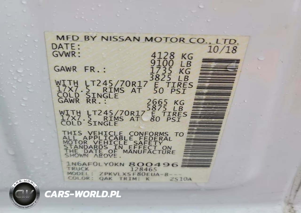 2019 Nissan Nv 2500 Hd Sv VIN:1N6AF0LY0KN800496 - 14