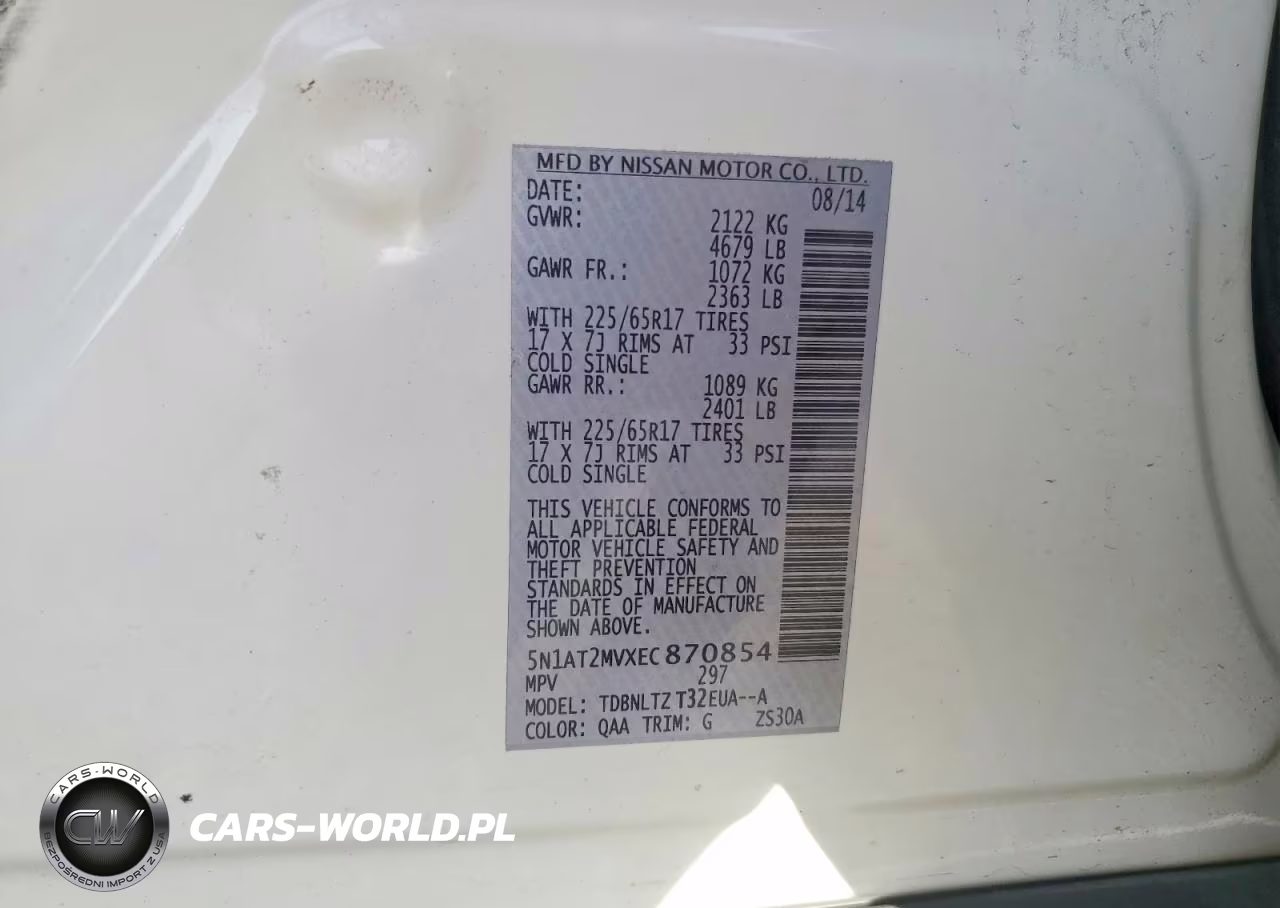 2014 Nissan Rogue Sv VIN:5N1AT2MVXEC870854 - 13
