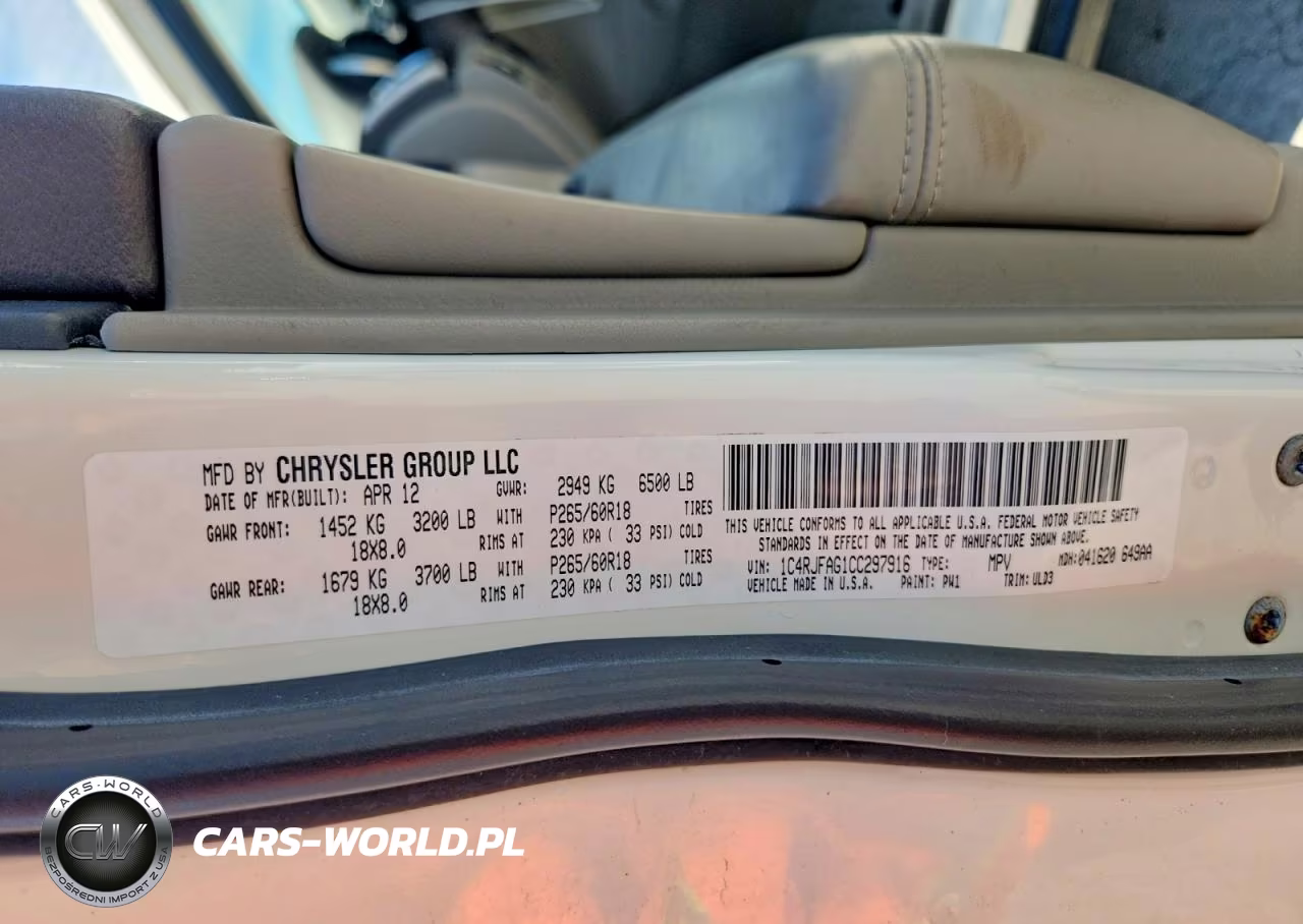 2012 Jeep Grand Cherokee Laredo VIN:1C4RJFAG1CC297916 - 13