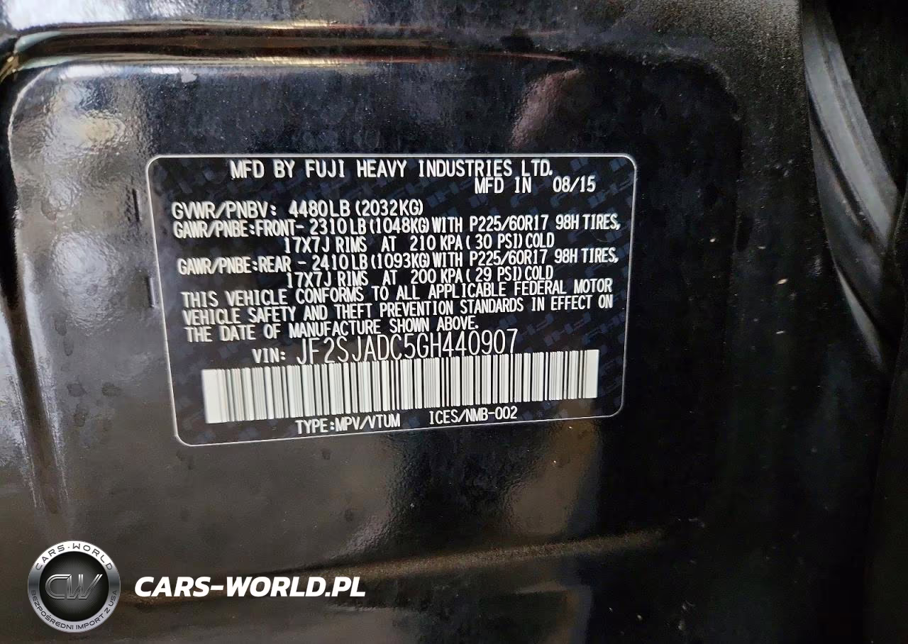 2016 Subaru Forester 2.5I Premium VIN:JF2SJADC5GH440907 - 13