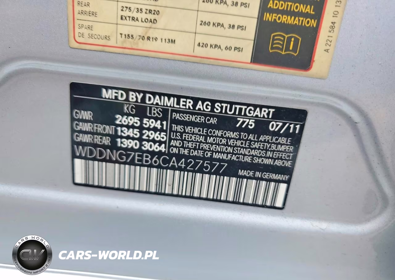 2012 Mercedes-Benz S 63 Amg VIN:WDDNG7EB6CA427577 - 12
