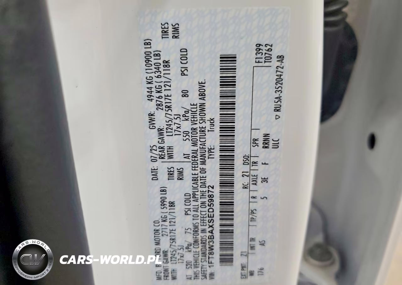 2025 Ford F350 Super Duty VIN:1FT8W3BAXSED59872 - 12