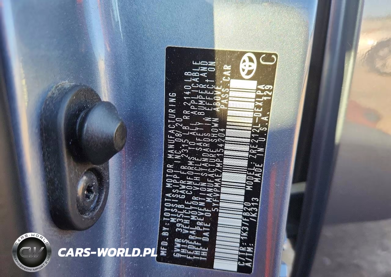 2021 Toyota Corolla Le VIN:5YFVPMAE7MP154204 - 12
