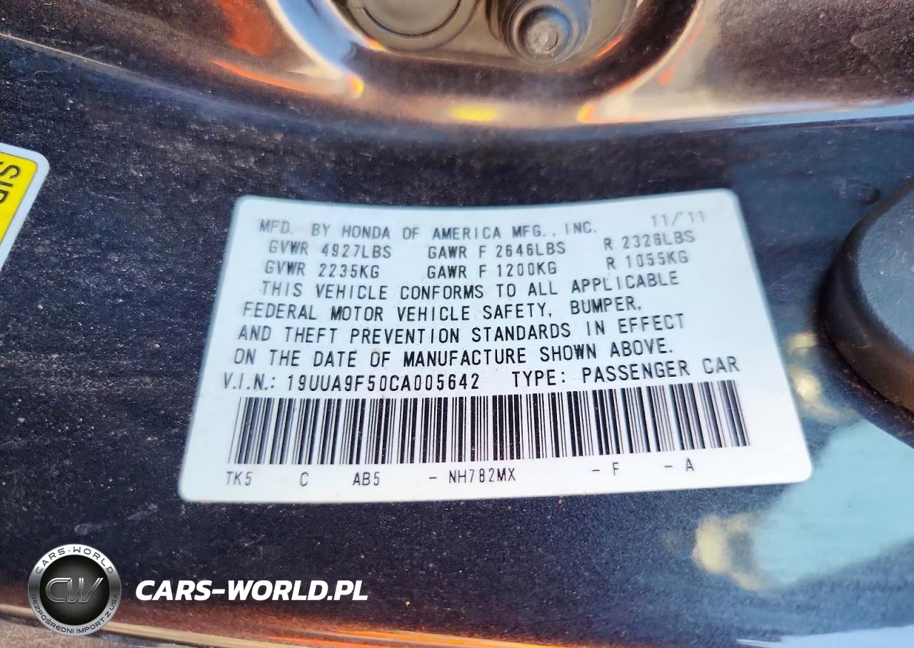 2012 Acura Tl VIN:19UUA9F50CA005642 - 13