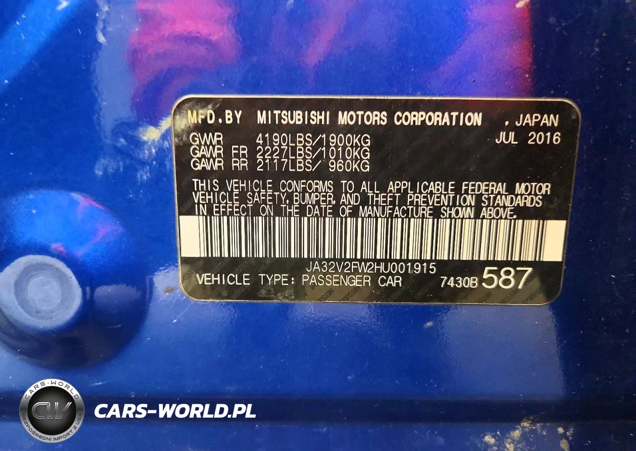 2017 Mitsubishi Lancer Es VIN:JA32V2FW2HU001915 - 12