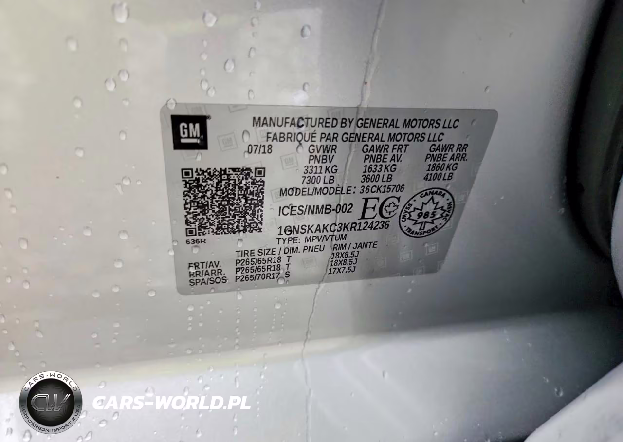 2019 Chevrolet Tahoe K1500 Ls VIN:1GNSKAKC3KR124236 - 14