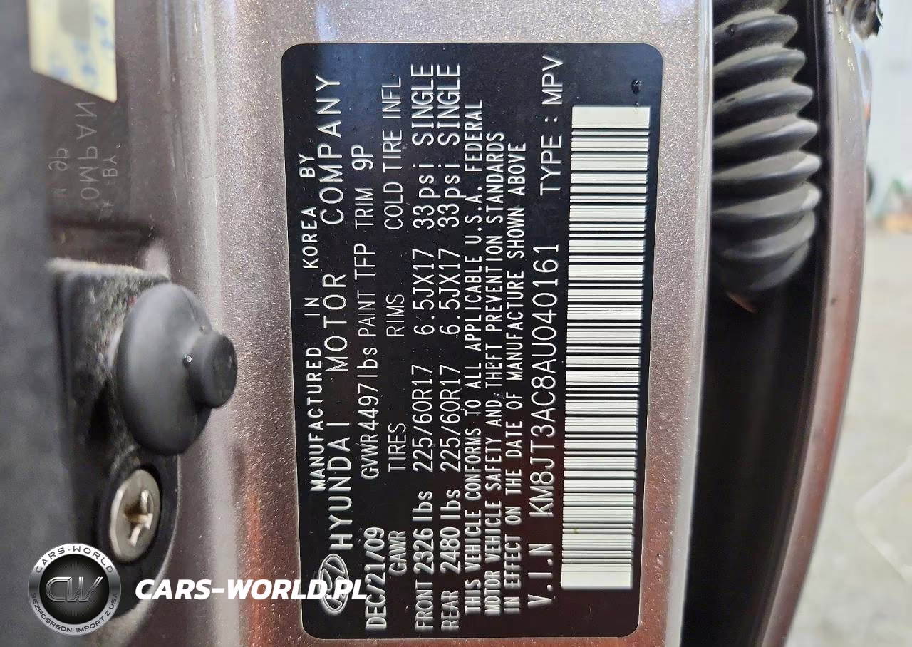 2010 Hyundai Tucson Gls VIN:KM8JT3AC8AU040161 - 13