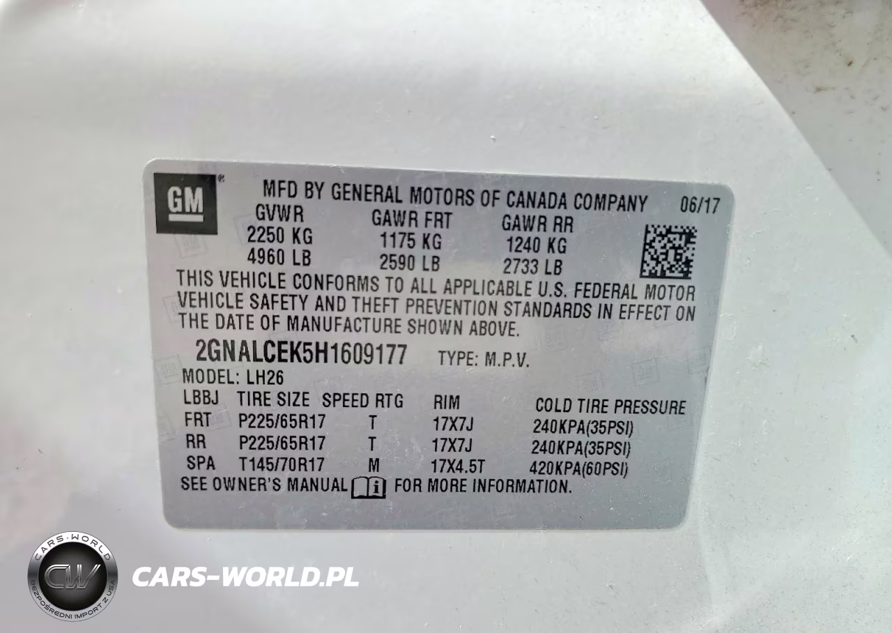 2017 Chevrolet Equinox Lt VIN:2GNALCEK5H1609177 - 13