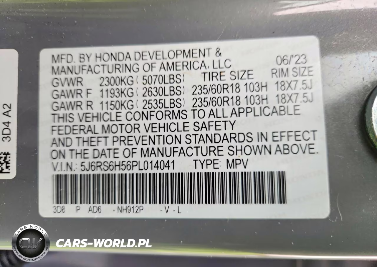 2023 Honda Cr-V Hyb Spt VIN:5J6RS6H56PL014041 - 13