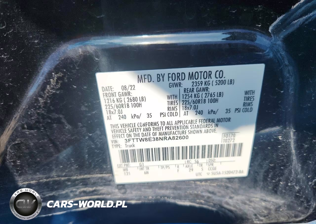 2022 Ford Maverick Xl VIN:3FTTW8E38NRA82600 - 12