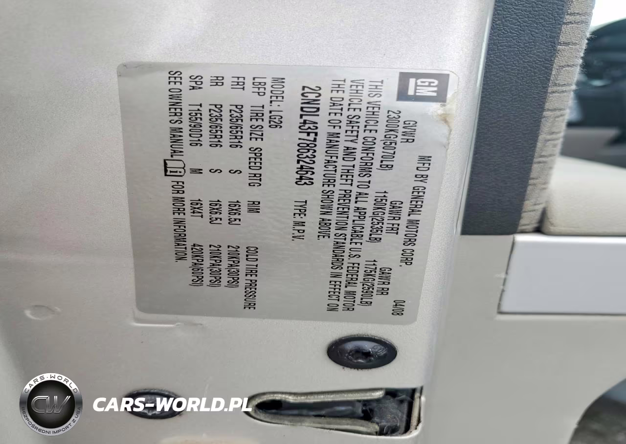 2008 Chevrolet Equinox Lt VIN:2CNDL43F786324643 - 13