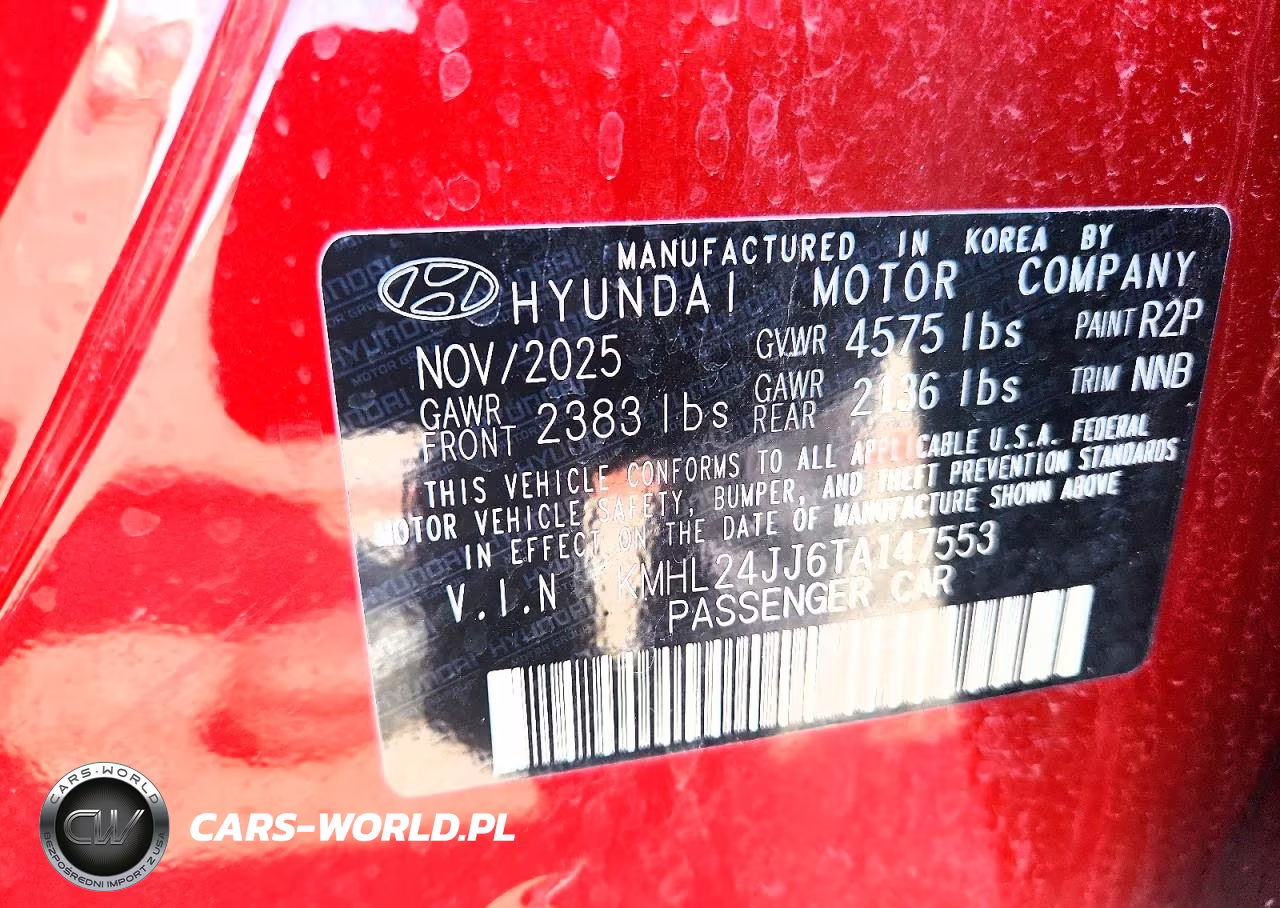 2026 Hyundai Sonata Hybrid Blue VIN:KMHL24JJ6TA147553 - 12