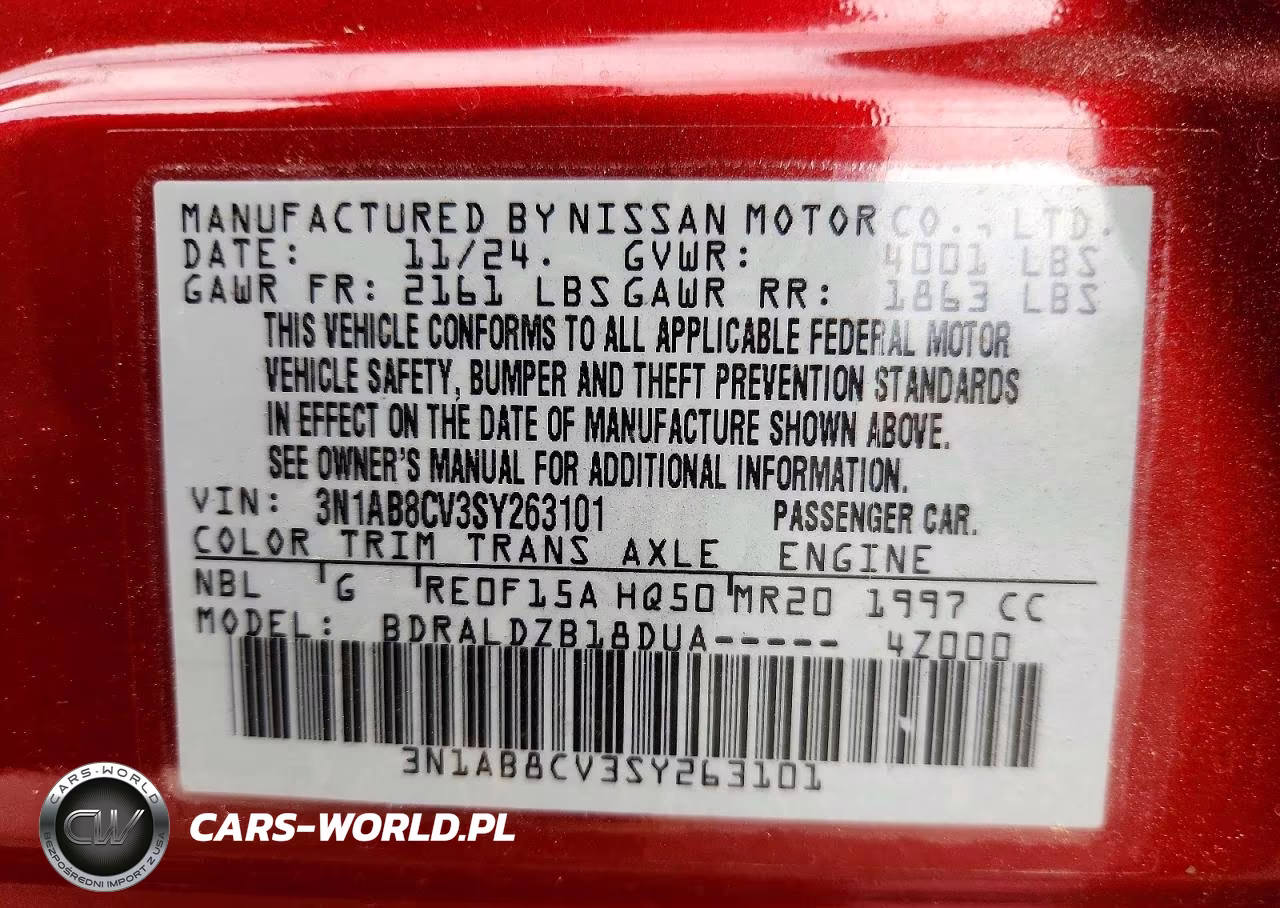 2025 Nissan Sentra Sv VIN:3N1AB8CV3SY263101 - 13
