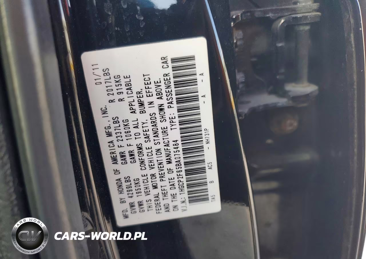 2011 Honda Accord Se VIN:1HGCP2F65BA075484 - 13