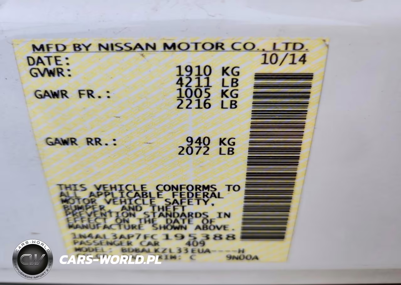 2015 Nissan Altima 2.5 Sv VIN:1N4AL3AP7FC195388 - 13