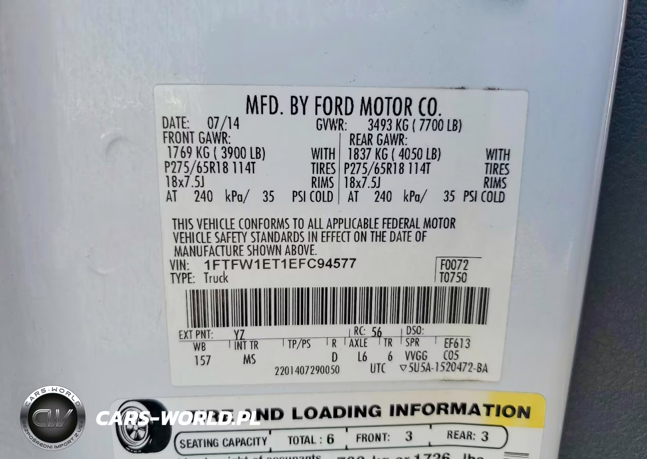 2014 Ford F150 Supercrew VIN:1FTFW1ET1EFC94577 - 12
