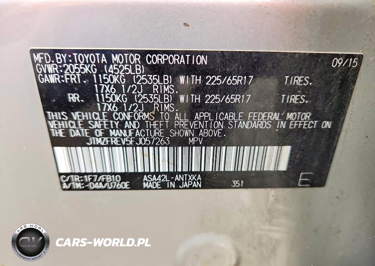 2015 Toyota Rav4 Le VIN:JTMZFREV5FJ057263 - 13