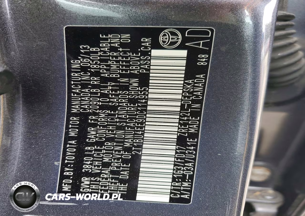2013 Toyota Corolla S VIN:2T1BU4EE9DC114955 - 12