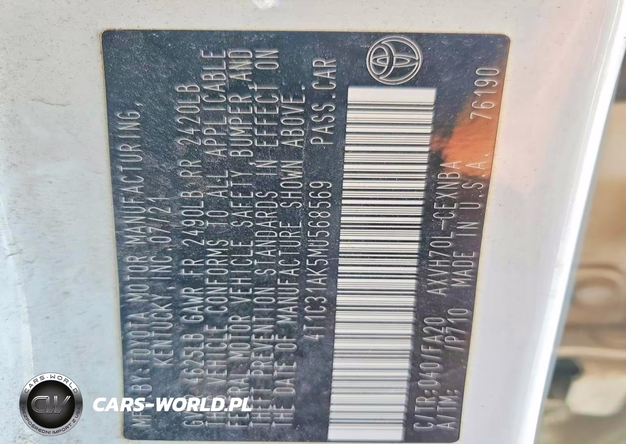 2021 Toyota Camry Le VIN:4T1C31AK5MU568569 - 12