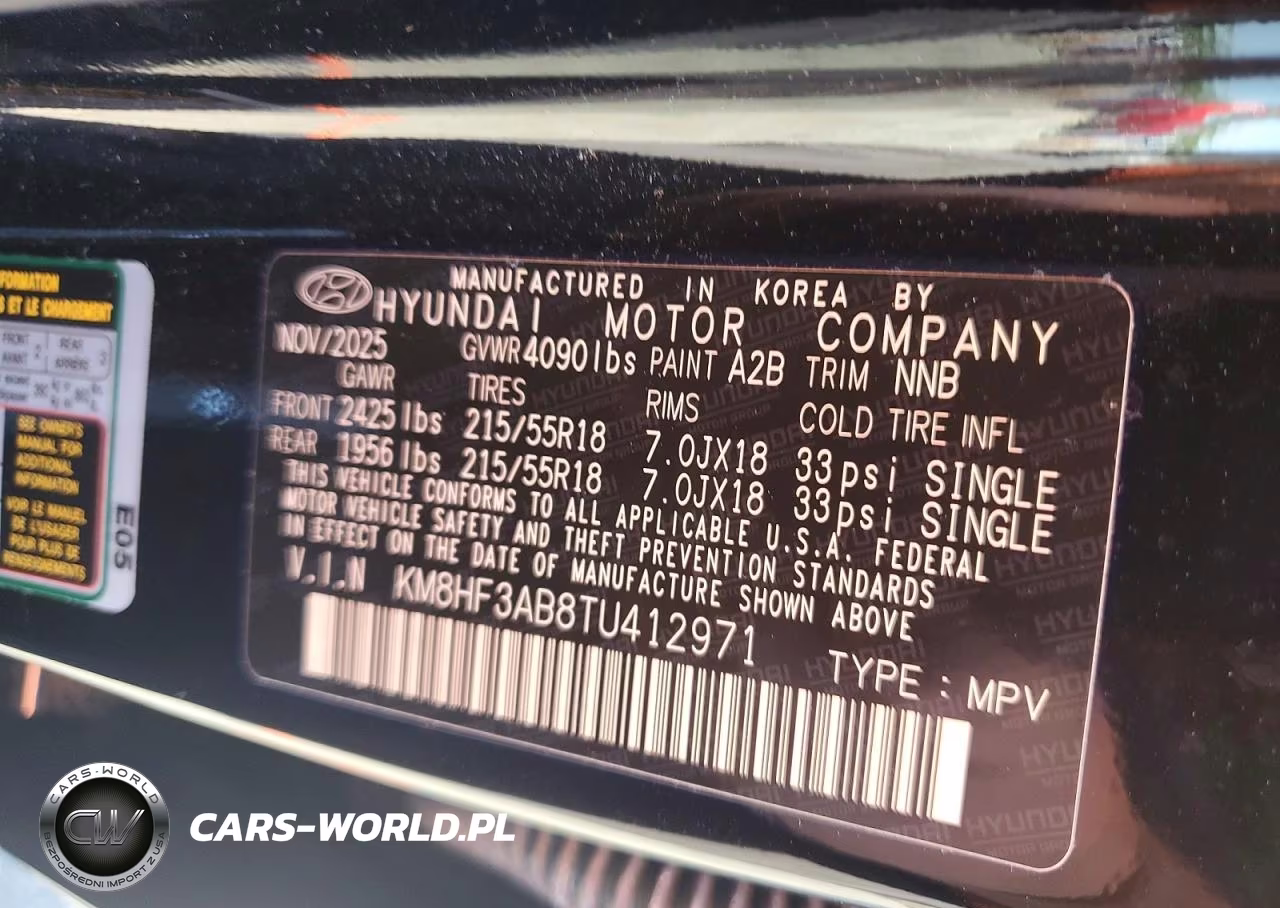 2026 Hyundai Kona Sel Sport VIN:KM8HF3AB8TU412971 - 12