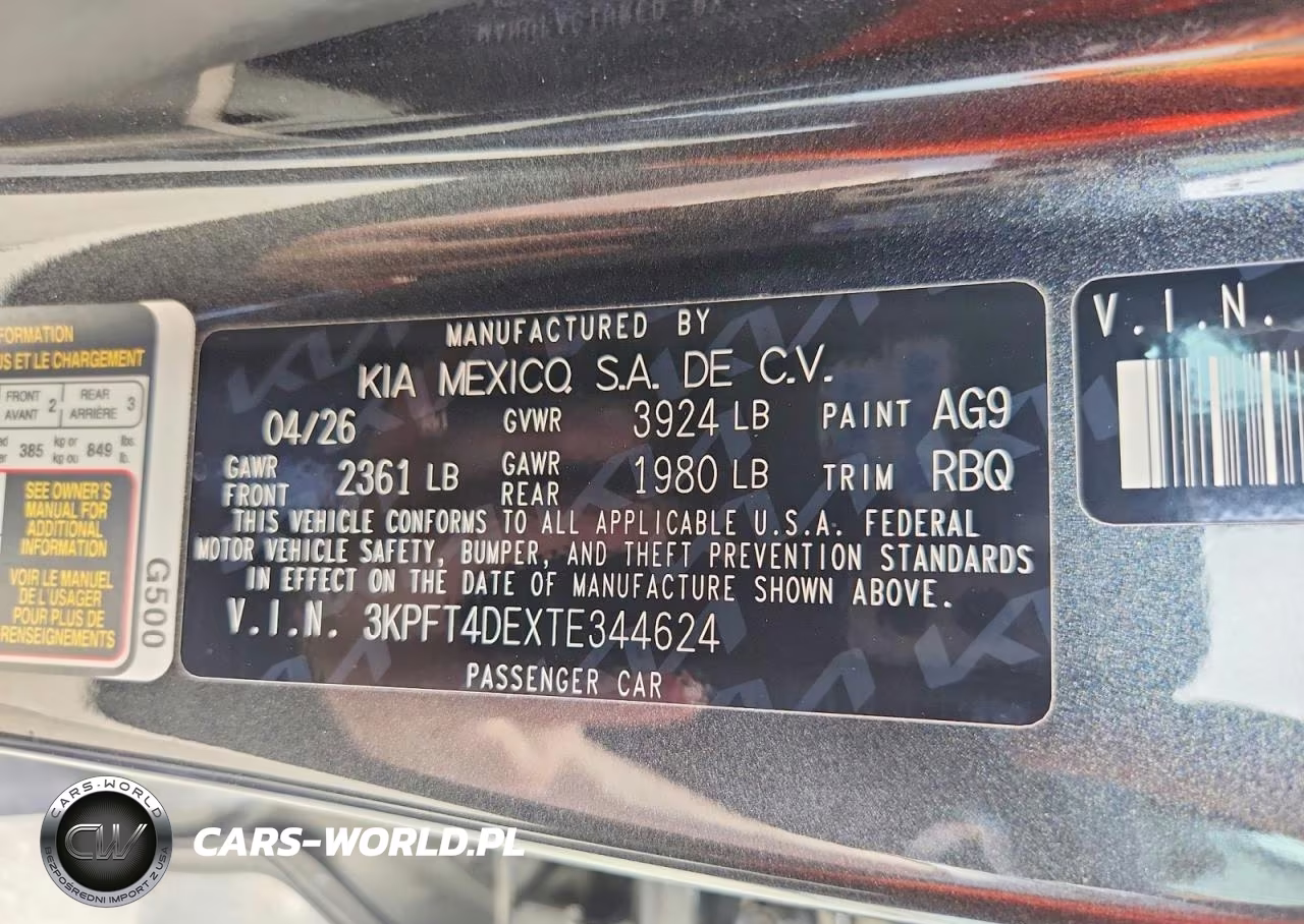 2026 Kia K4 Lxs VIN:3KPFT4DEXTE344624 - 12