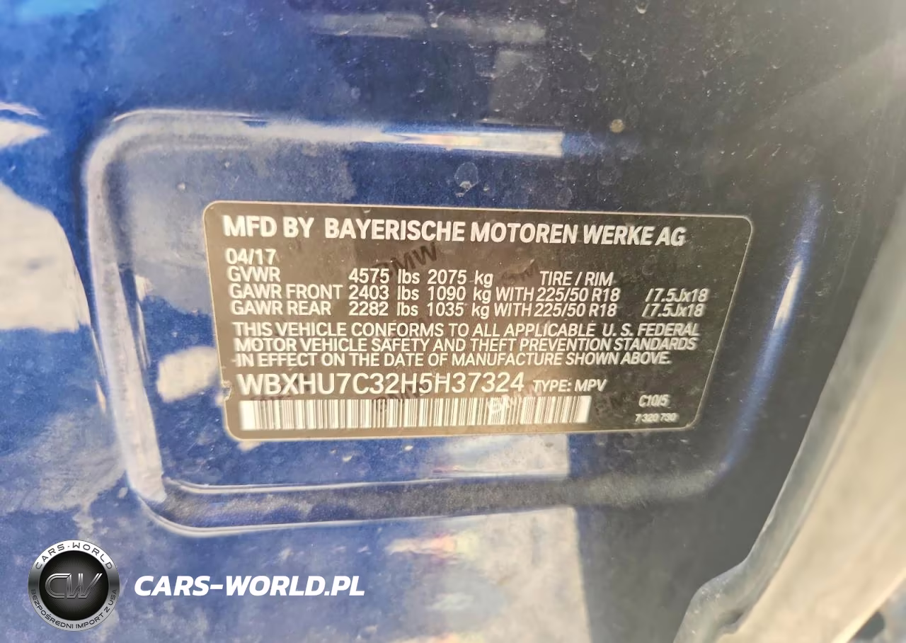 2017 BMW X1 Sdrive28I VIN:WBXHU7C32H5H37324 - 13
