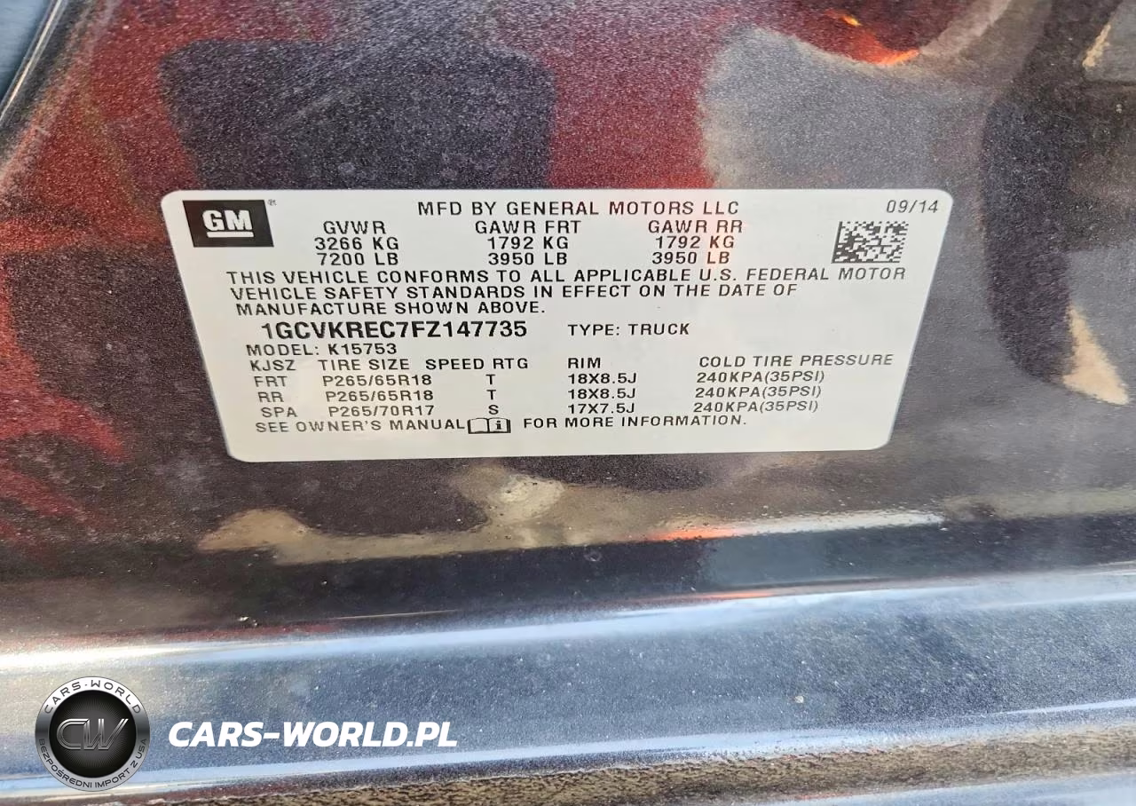 2015 Chevrolet Silverado K1500 Lt VIN:1GCVKREC7FZ147735 - 12