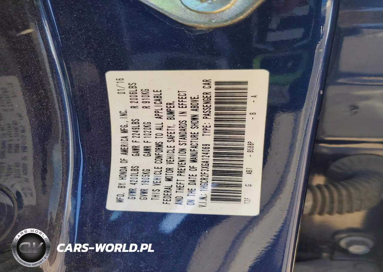 2016 Honda Accord Lx VIN:1HGCR2F3XGA124069 - 13