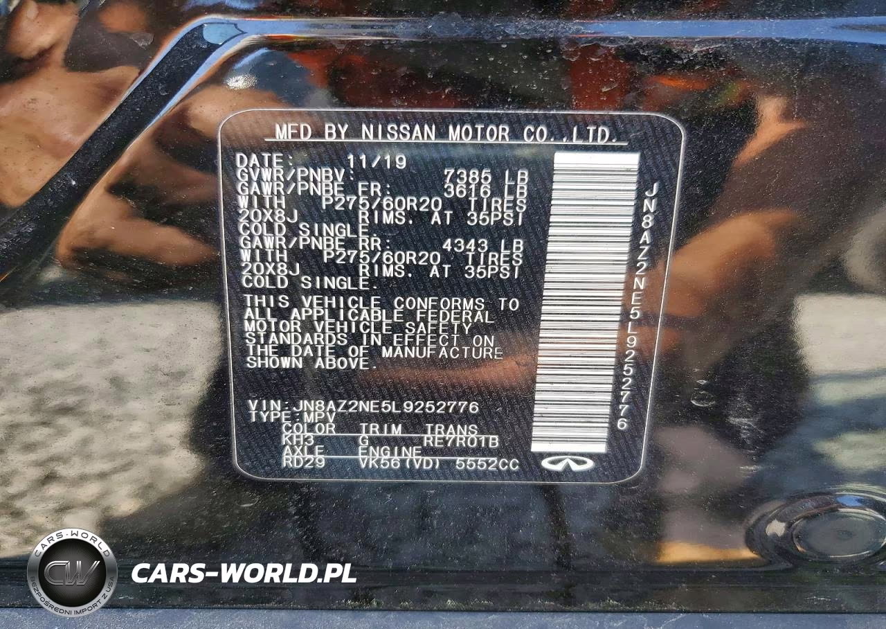2020 Infiniti Qx80 Luxe VIN:JN8AZ2NE5L9252776 - 13