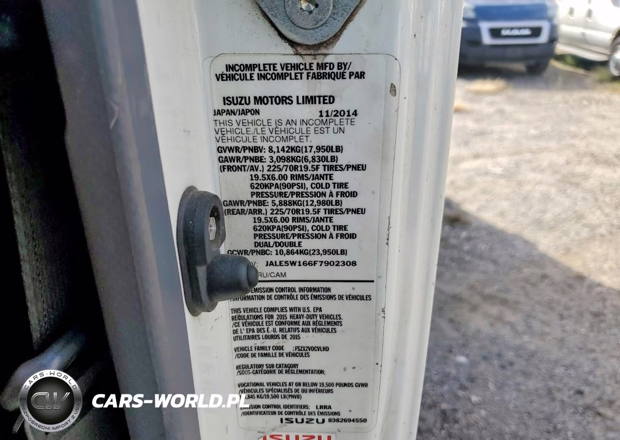 2015 Isuzu Nqr Dump Truck VIN:JALE5W166F7902308 - 11