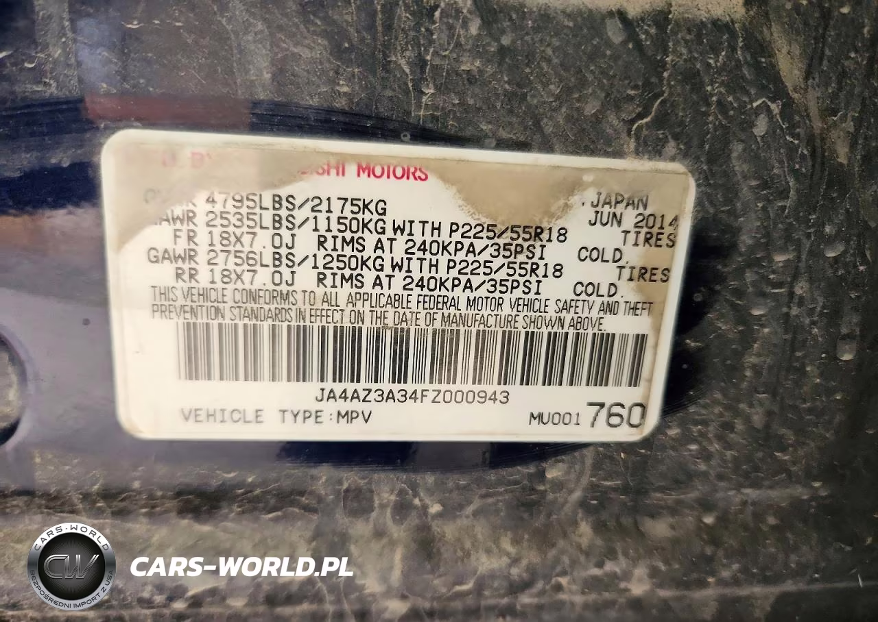 2015 Mitsubishi Outlander Se VIN:JA4AZ3A34FZ000943 - 13